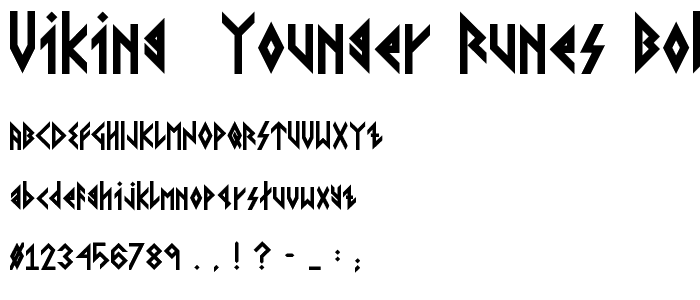 VIKING_ YOUNGER Runes Bold Regular font